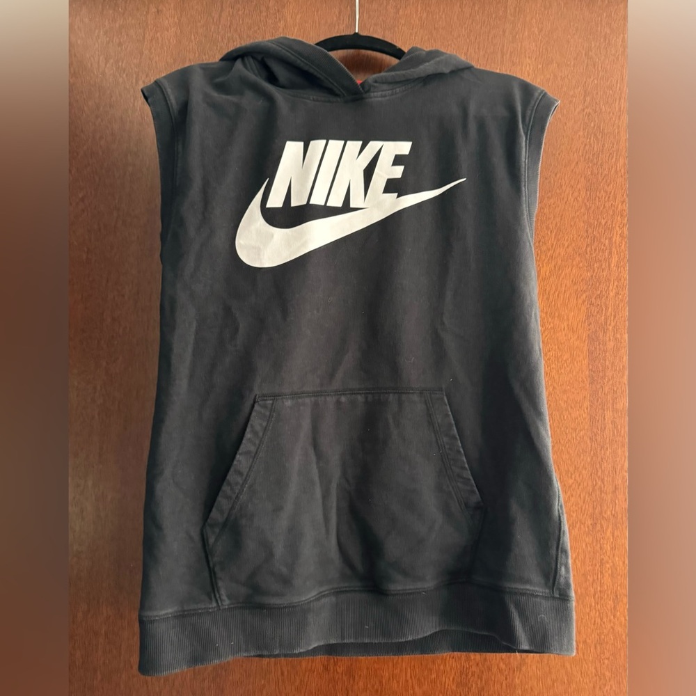 Sleeveless Nike Hoodie Black Medium